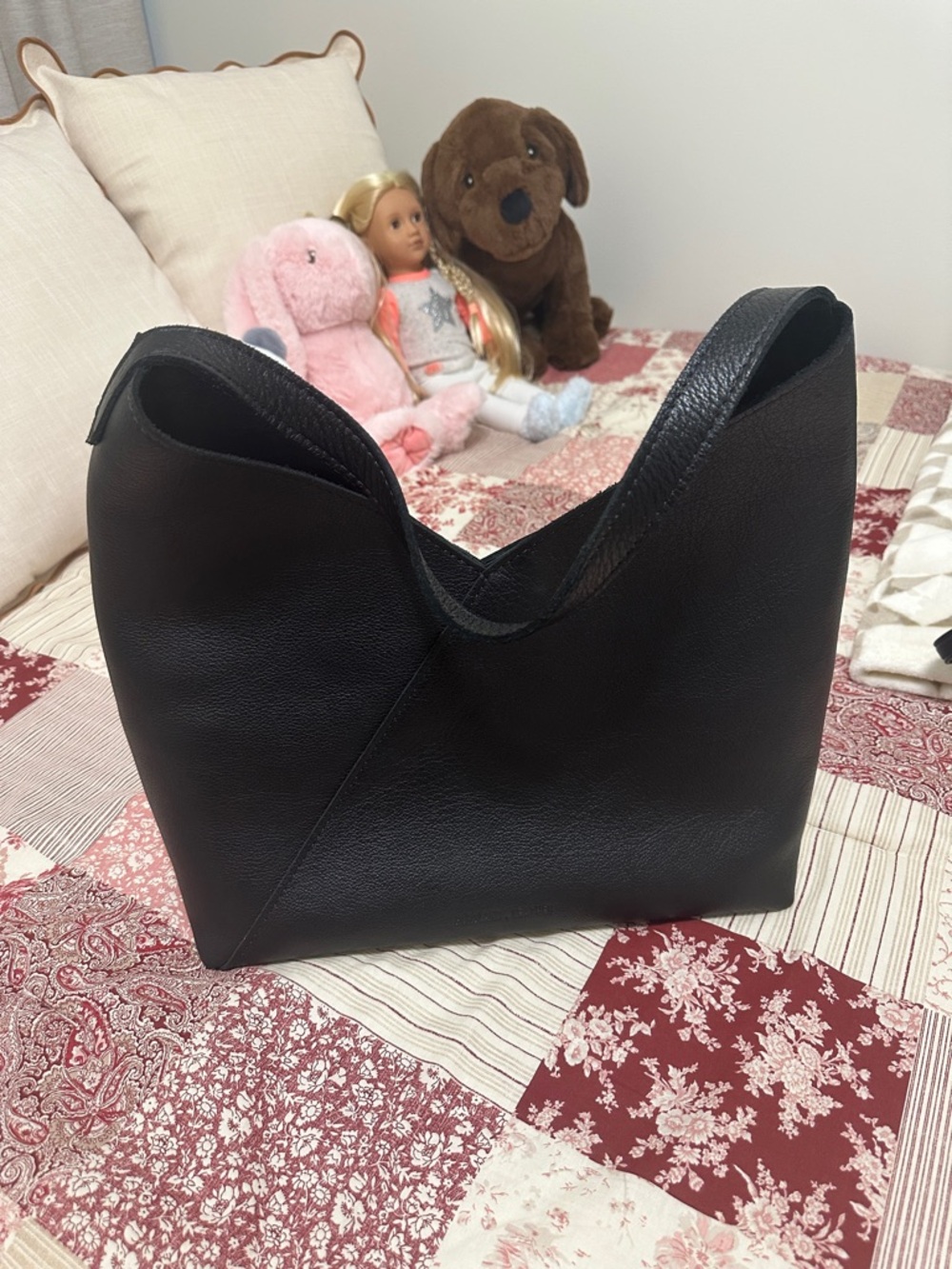 Portland Leather Black Shoulder Hobo Bag